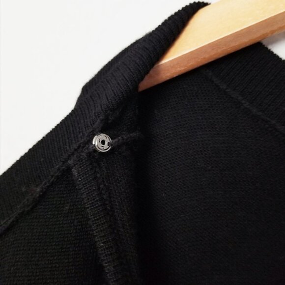 Club Monaco Flora Sweater Dress Bow Tie Back 100% Wool Black Classic LBD S $198 - Picture 11 of 16